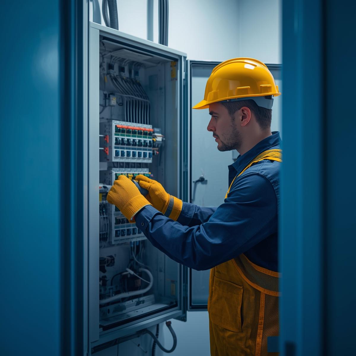 Teknik Elektrik - Profesyonel elektrik ustası endüstriyel ortamda, Yeşilpınar elektrikçi 7/24 hizmet